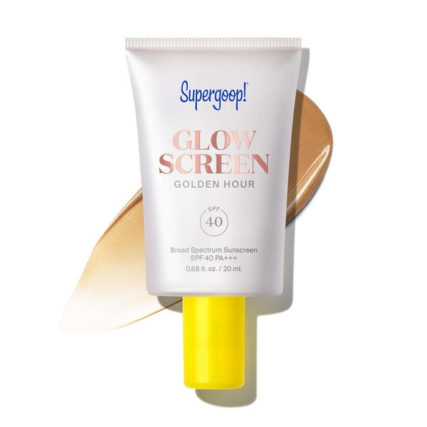 Supergoop! Glowscreen SPF 40, Golden Hour (Bronze Glow) - 0.68 Fl Oz - Glowy Primer + Broad Spectrum Tinted Sunscreen - Helps Filter Blue Light - Hydration - Hyaluronic Acid & Vitamin B5