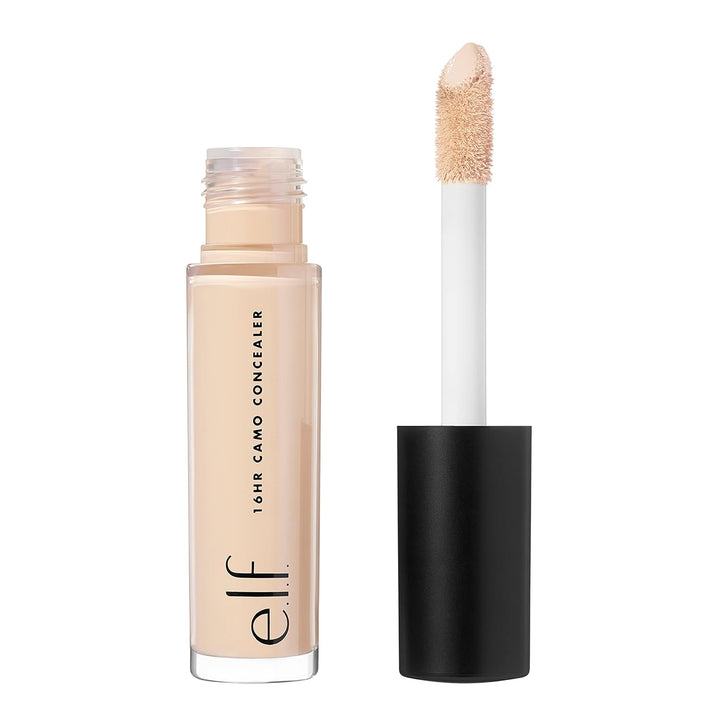 E.L.F. 16HR Camo Concealer, Full Coverage, Highly Pigmented Concealer with Matte Finish, Crease-Proof, Vegan & Cruelty-Free, Fair Warm, 0.203 Fl Oz