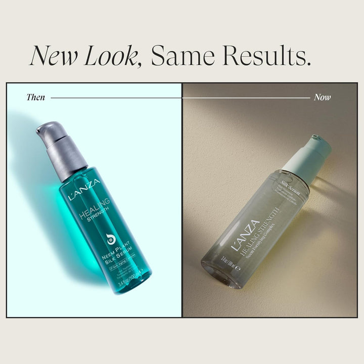 L'ANZA Healing Strength Neem Plant Silk Hair Serum, Neem Oil anti Frizz Damaged Hair Treatment, Nourishes, Strengthens, Boosts Shine, and Prevents Breakage from Split Ends, New Bottle (3.4 Fl Oz)
