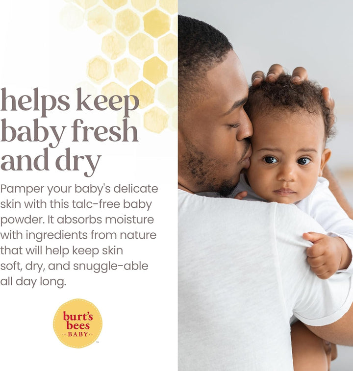 Burt'S Bees Baby Dusting Powder, 100% Natural Origin, Talc-Free, Pediatrician Tested, 7.5 Ounces, Pack of 3, Pack May Vary