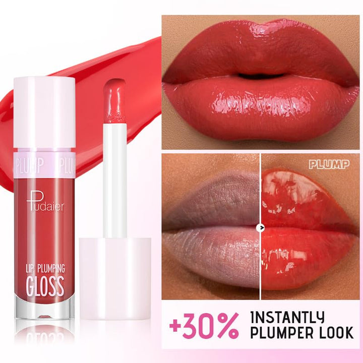 14 Colors Moisturizing Lip Gloss, Ginger Tint, Long-Lasting, Non-Sticky Formula (1, 8G)