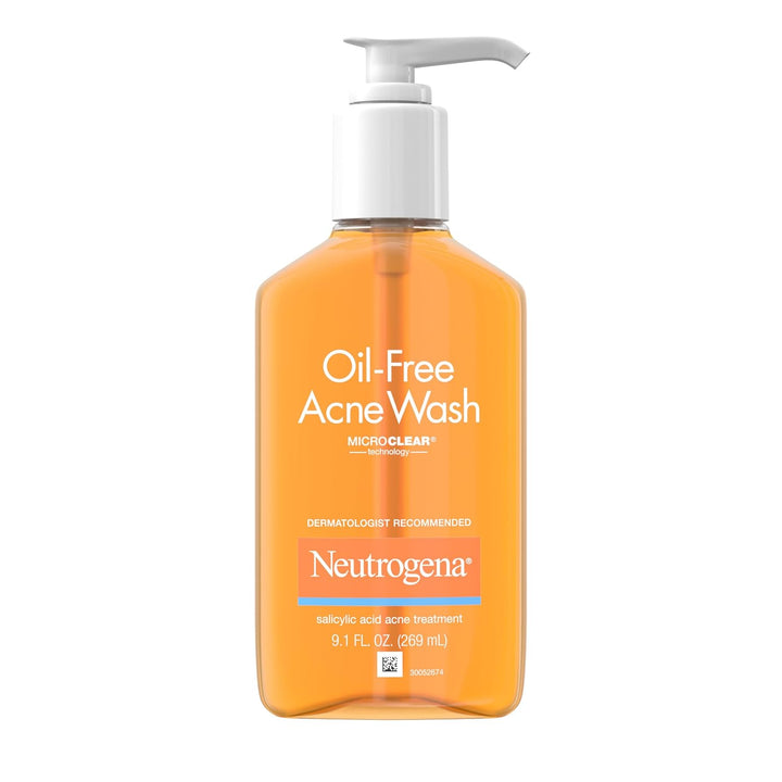 Neutrogena Oil-Free Acne Fighting Facial Cleanser, 2% Salicylic Acid Acne Treatment, Daily Oil-Free Acne Face Wash for Acne-Prone Skin with Salicylic Acid, 9.1 Fl. Oz
