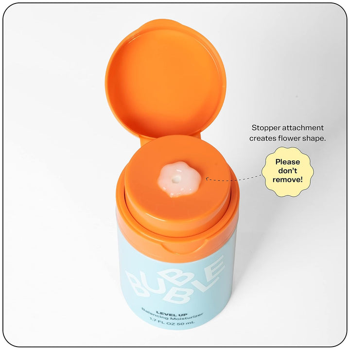 Bubble Skincare Level up Balancing Face Moisturizer - Hydrating Gel Moisturizer Formulated with Zinc PCA + Niacinamide for Improved Texture & Radiance - Skin Care for Oily or Combination Skin (50Ml)