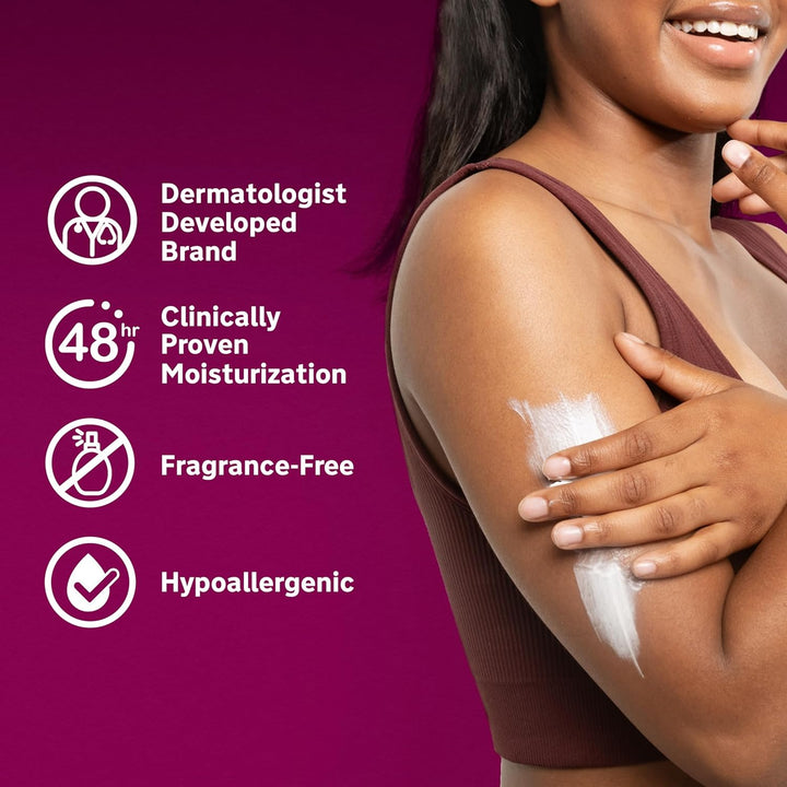 Lubriderm Advanced Therapy Fragrance Free Hand & Body Lotion + Pro-Ceramide, Intense Hydration for Itchy, Extra Dry, & Sensitive Skin, Non-Greasy, Hypoallergenic, Value Size, 32 Fl. Oz