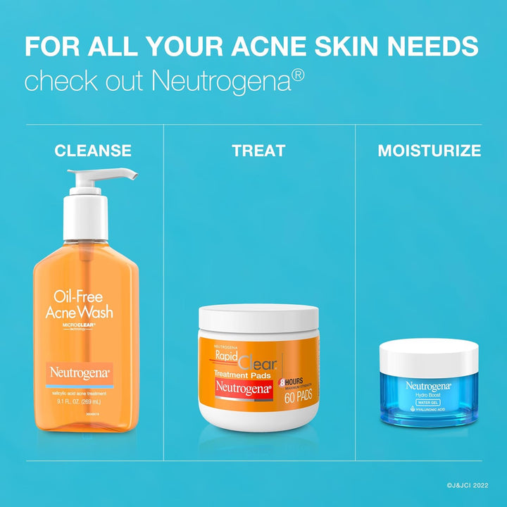 Neutrogena Oil-Free Acne Fighting Facial Cleanser, 2% Salicylic Acid Acne Treatment, Daily Oil-Free Acne Face Wash for Acne-Prone Skin with Salicylic Acid, 9.1 Fl. Oz