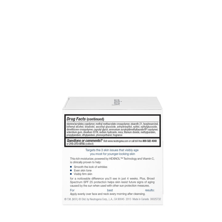 Neutrogena Triple Age Repair Face Moisturizer with SPF 25, 1.7 Oz Jar, Anti-Aging Face Cream, SPF Moisturizer & Neck Cream, anti Wrinkle Lotion for Dark Spots, Glycerin & Shea Butter