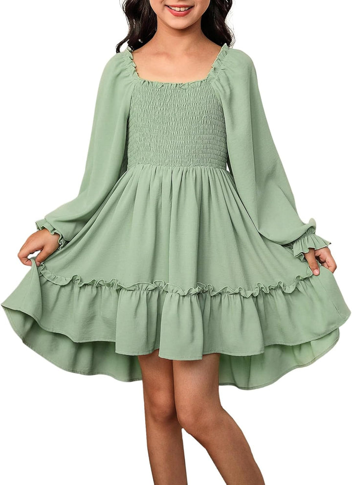 Blibean Tween Girls High Low Hem Dresses Size 4-15 Years