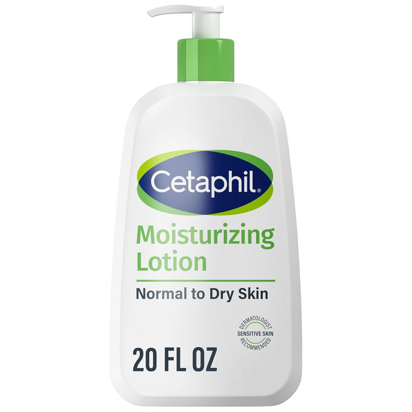 Cetaphil Face & Body Moisturizer, Hydrating Moisturizing Lotion for All Skin Types, Suitable for Sensitive Skin, NEW 20 Oz, Fragrance Free, Hypoallergenic, Non-Comedogenic