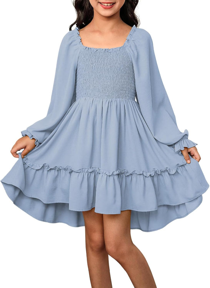 Blibean Tween Girls High Low Hem Dresses Size 4-15 Years