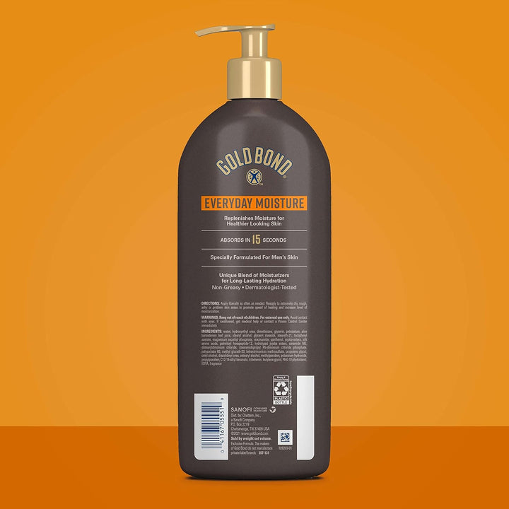 Gold Bond Men'S Essentials Everyday Moisture Daily Body & Hand Lotion, 21 Oz., with Vitamin C